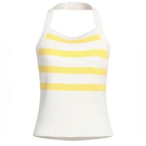 Bellerose yellow stripe knit rayly halter top